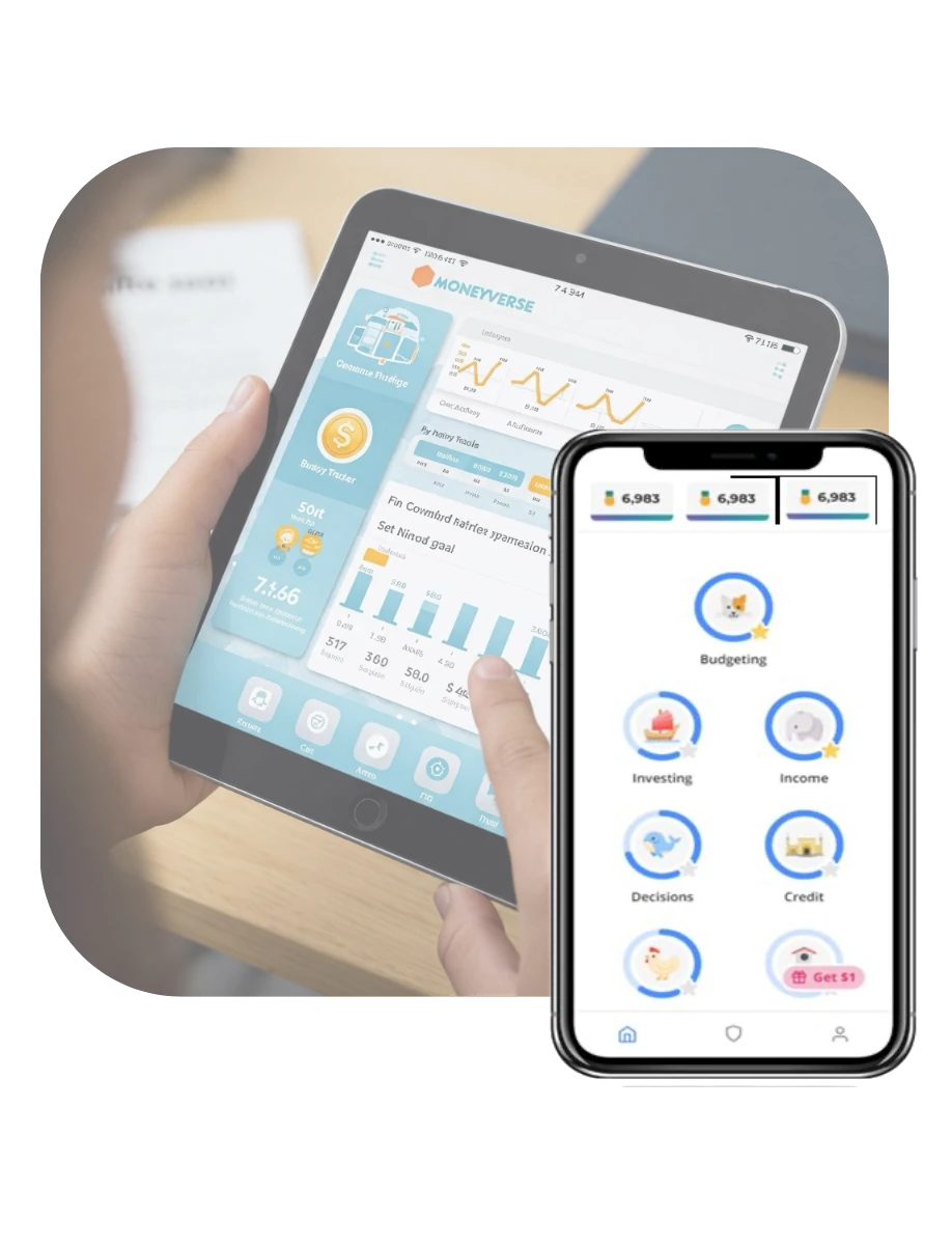 MoneyVerse: Fun and Smart Money Learning for Kids | MoneyVerse: Spielerische Lern-App rund ums Geld für Kinder